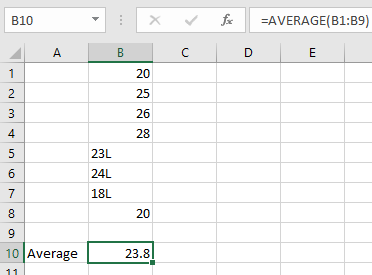 Trimming text from numbers in Excel